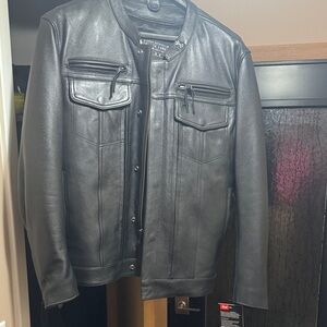 Men's Classic Black Leather Jacket